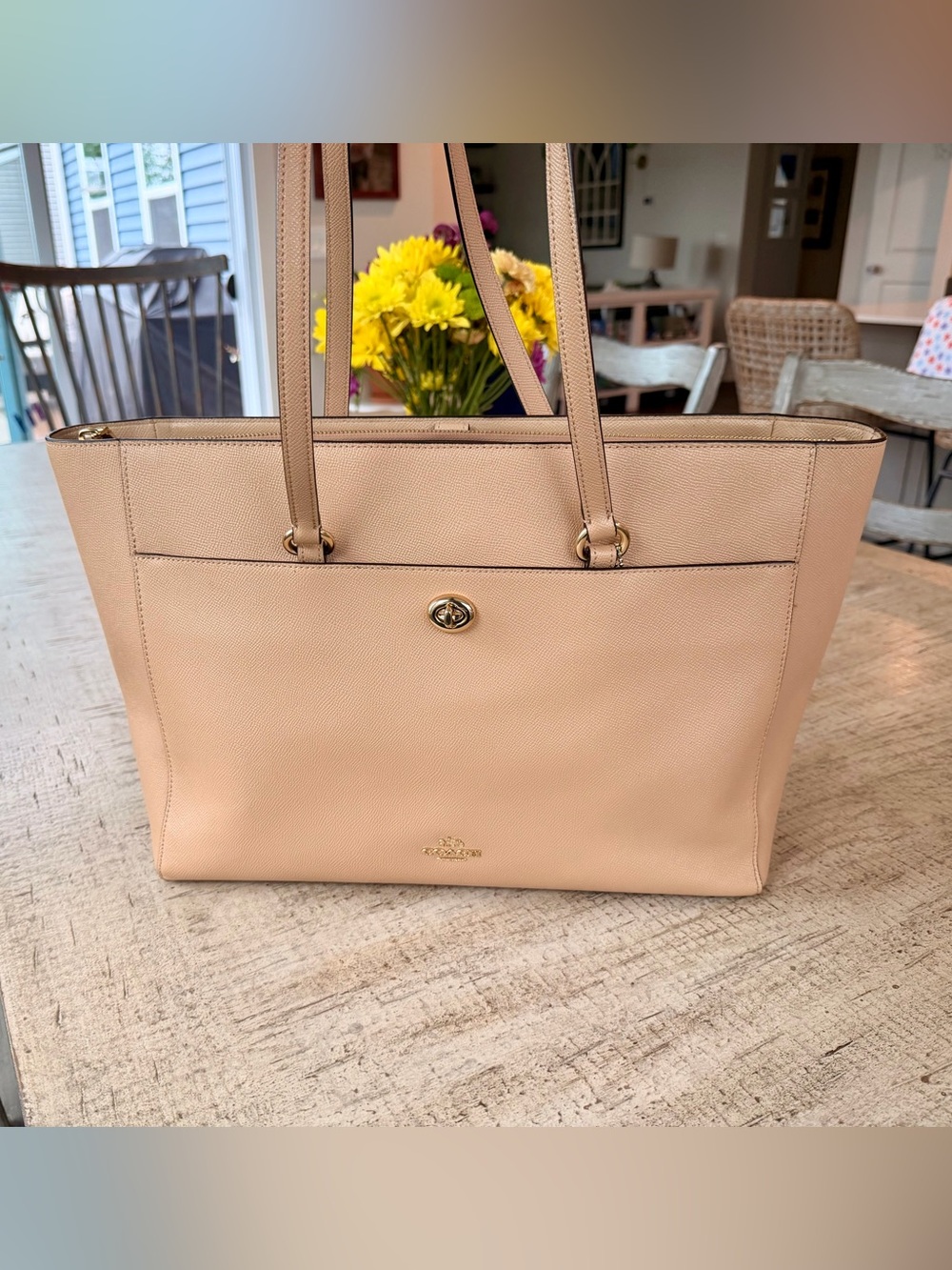 Coach Pebbled Leather Tote